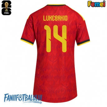 Belgia Dodi Lukebakio #14 Echipament de Fotbal Replică Mondial 2026 Femei Acasa